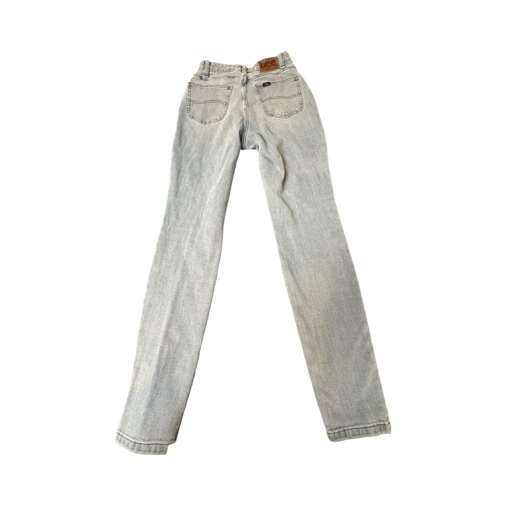 Lee Jeans Womens 27 Light Blue High Rise Skinny Denim Pants Stretch Casual - Picture 2 of 11